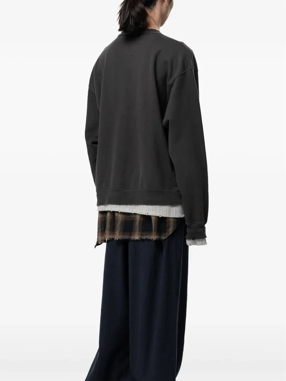 Maison MIHARA YASUHIRO レイヤード グラフィック スウェットシャツ - 画像4
