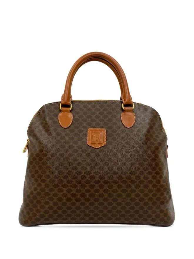 Celine Pre-Owned Celine Pre-Owned 1995 Macadam コーテッドキャンバス ドーム ハンドバッグ（ブラウン）の商品画像