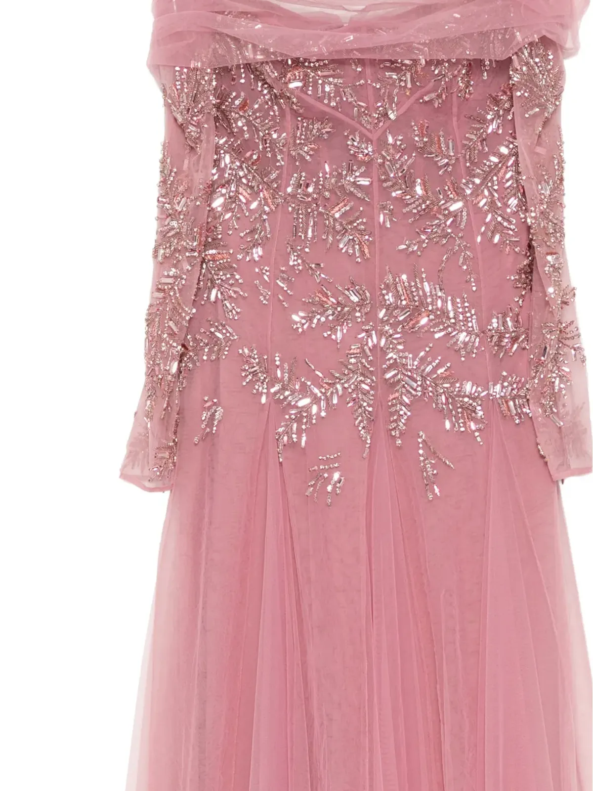 Zuhair Murad クリスタル装飾マキシドレス - ピンク - 画像3