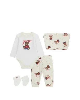guess kids テディベア柄ベビーロンパースセット - サムネイル1