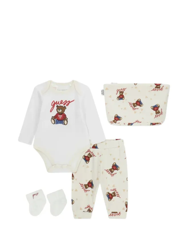 guess kids guess kids テディベア柄ベビーロンパースセットの商品画像