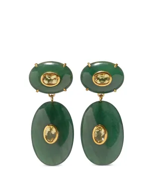 Lizzie Fortunato ジェイドドロップピアス - Green - サムネイル1