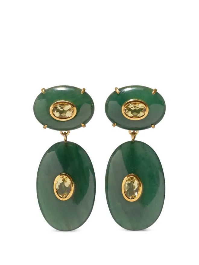 Lizzie Fortunato Lizzie Fortunato ジェイドドロップピアス - Greenの商品画像