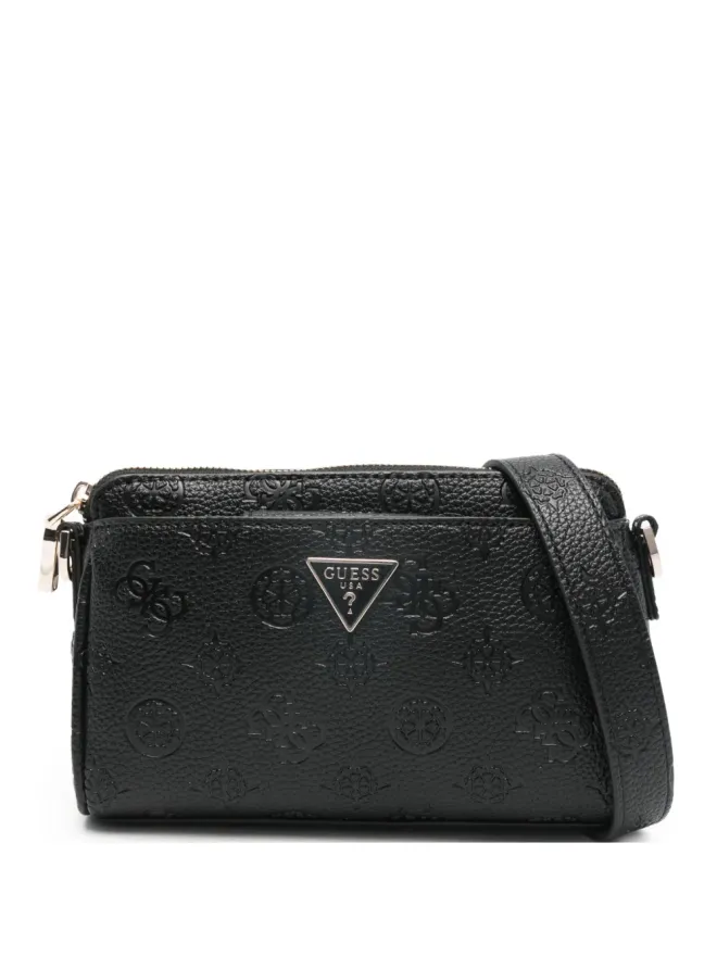 GUESS USA GUESS USA ミニ Cresidia II ロゴエンボス detachableストラップ ショルダーバッグ - ブラックの商品画像