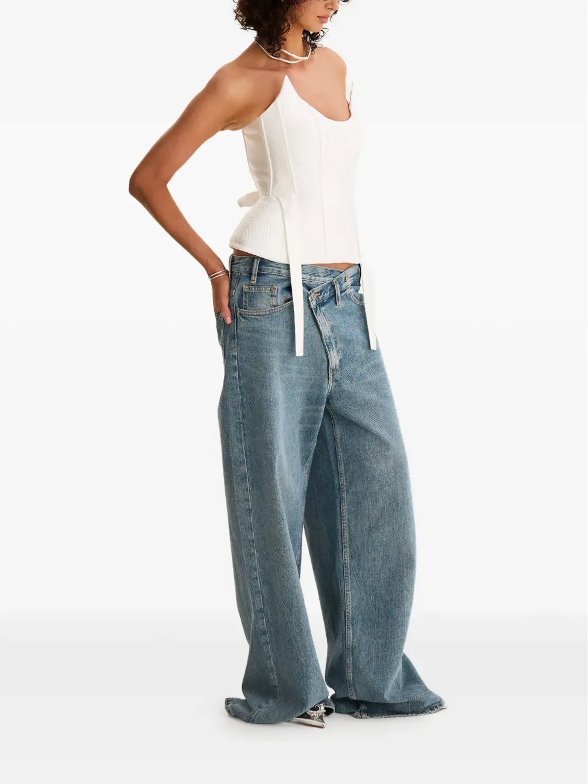 MOOS STUDIO strapless top - White - 画像3