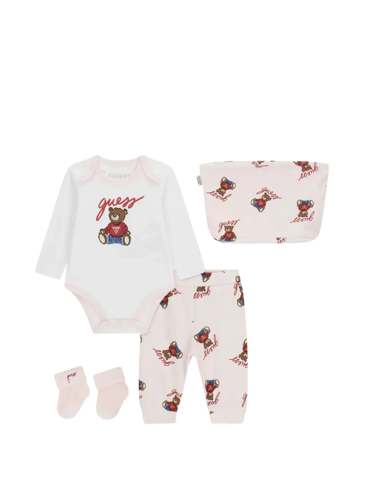 guess kids ベア柄ベビーオールインワンセット - 画像1