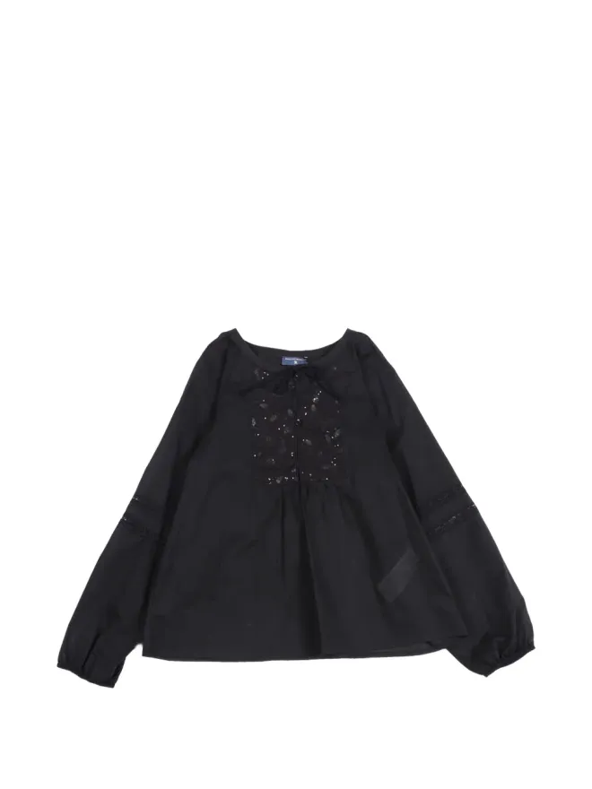 Ermanno Scervino Junior Ermanno Scervino Junior 長袖クルーネックドレス - ブラックの商品画像