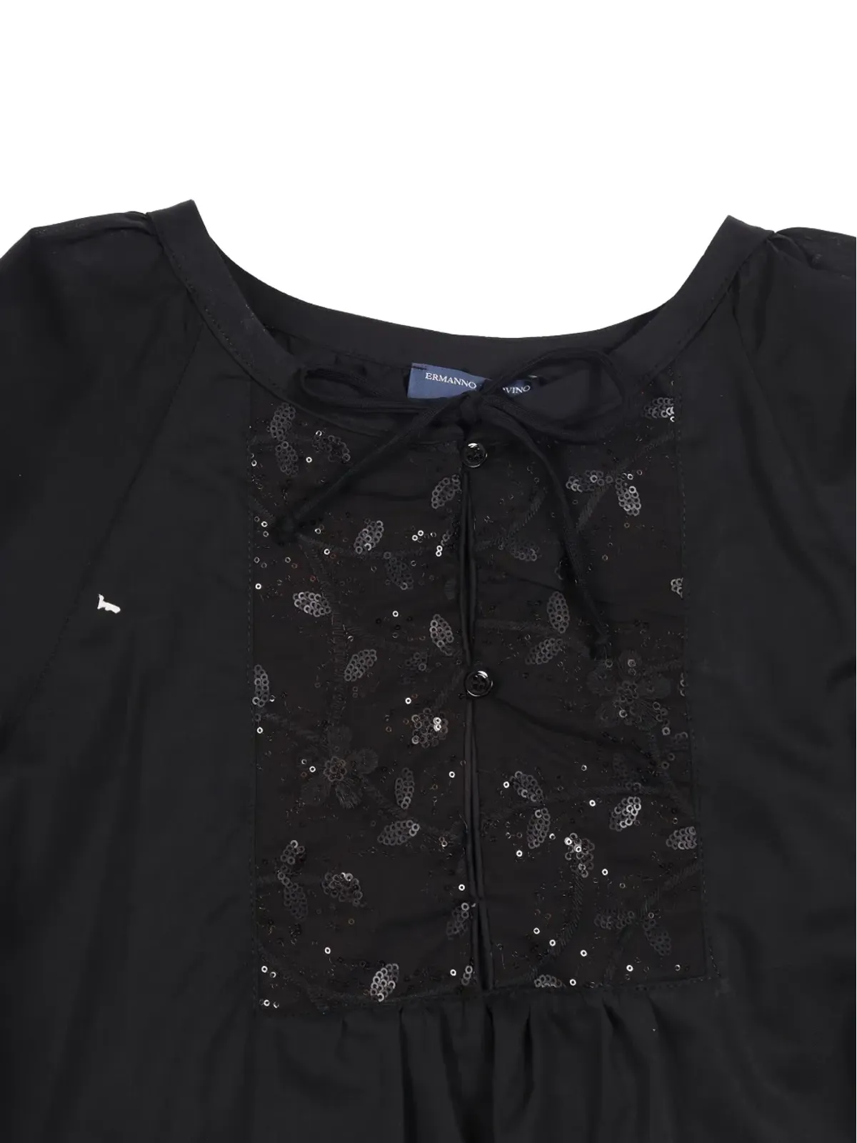 Ermanno Scervino Junior 長袖クルーネックドレス - ブラック - 画像3