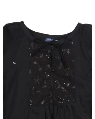 Ermanno Scervino Junior 長袖クルーネックドレス - ブラック - サムネイル3