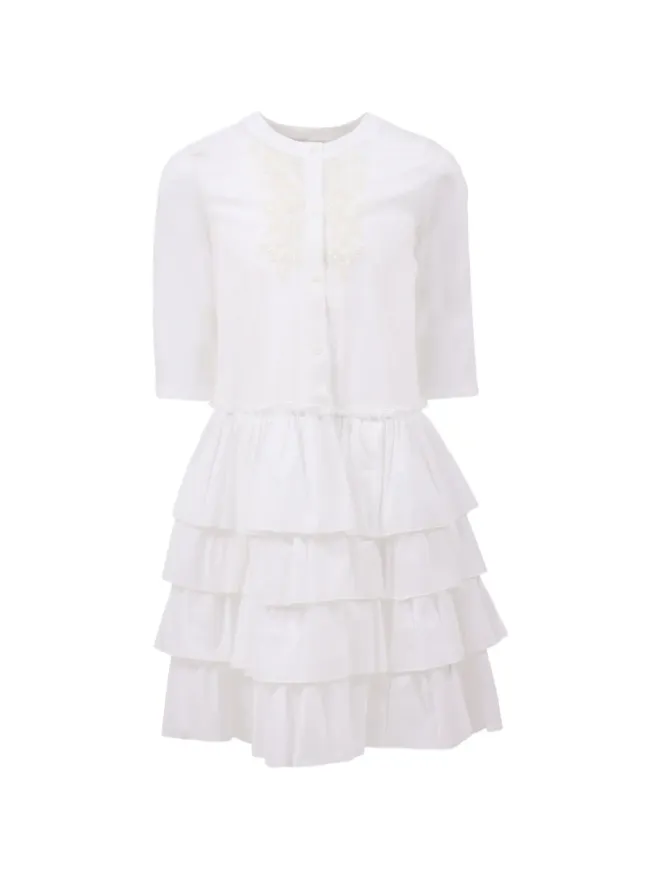 Ermanno Scervino Junior Ermanno Scervino Junior 刺繍入りフリルドレスの商品画像