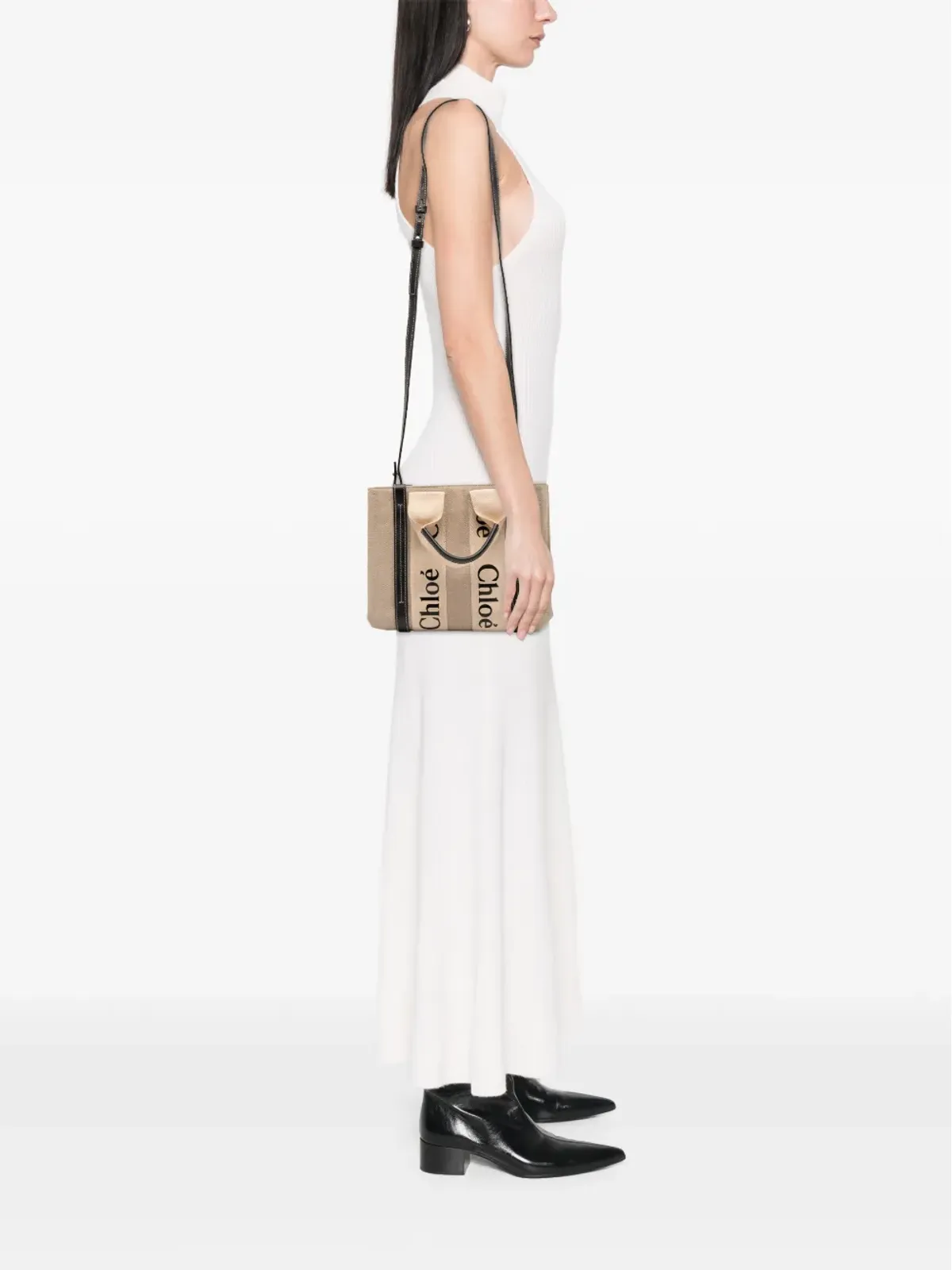 Chloé Pre-Owned ウッディー トート サッチェル（ブラウン） - 画像2