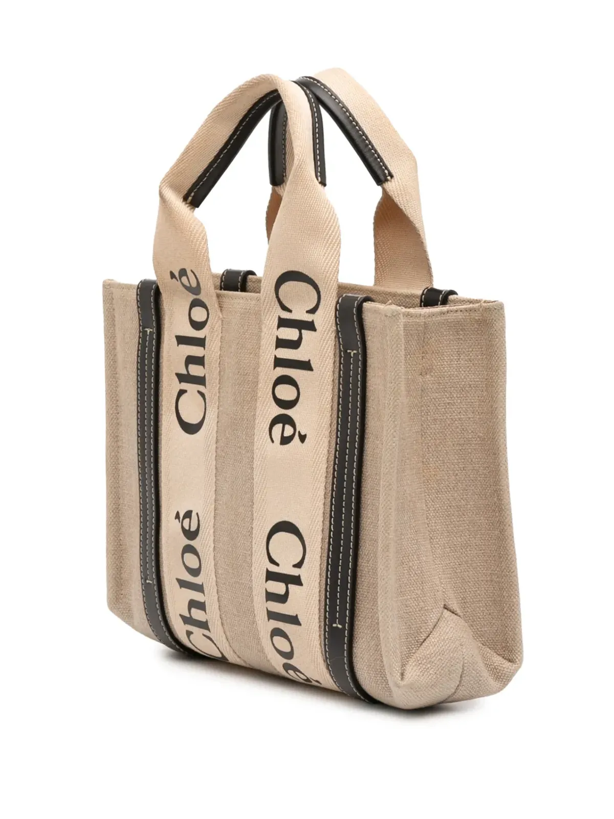 Chloé Pre-Owned ウッディー トート サッチェル（ブラウン） - 画像3