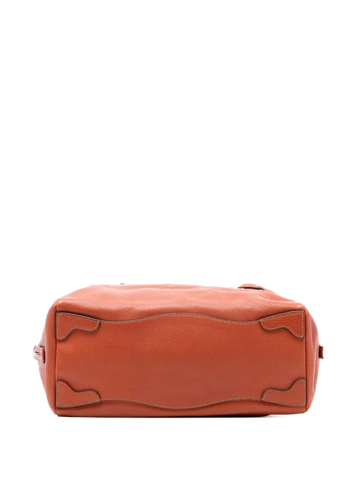 Prada Pre-Owned Vitello Daino エンボス ロゴ バウレット ハンドバッグ - レッド - 画像4