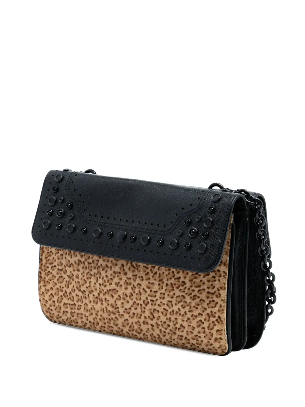 Bottega Veneta Pre-Owned 2012-2025 Leopard Print Pony Hair Glass shoulder bag - Brown - 画像3