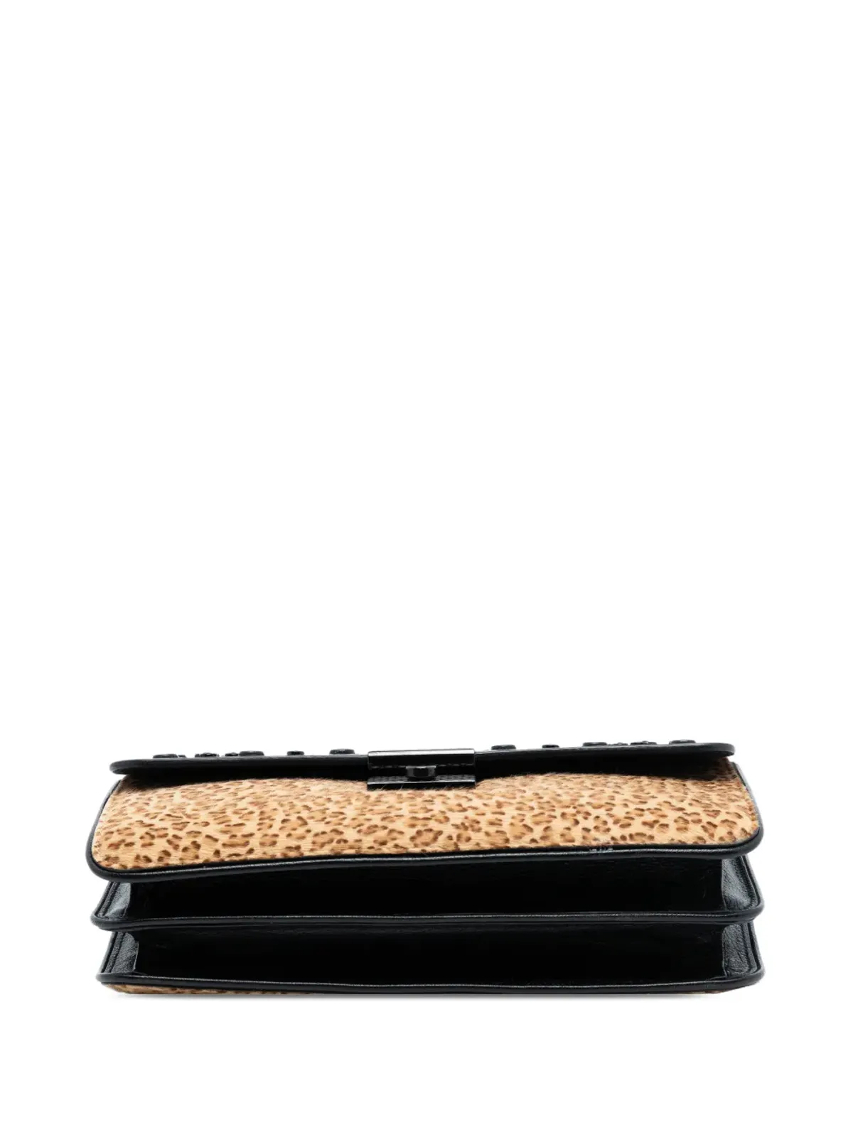 Bottega Veneta Pre-Owned 2012-2025 Leopard Print Pony Hair Glass shoulder bag - Brown - 画像4