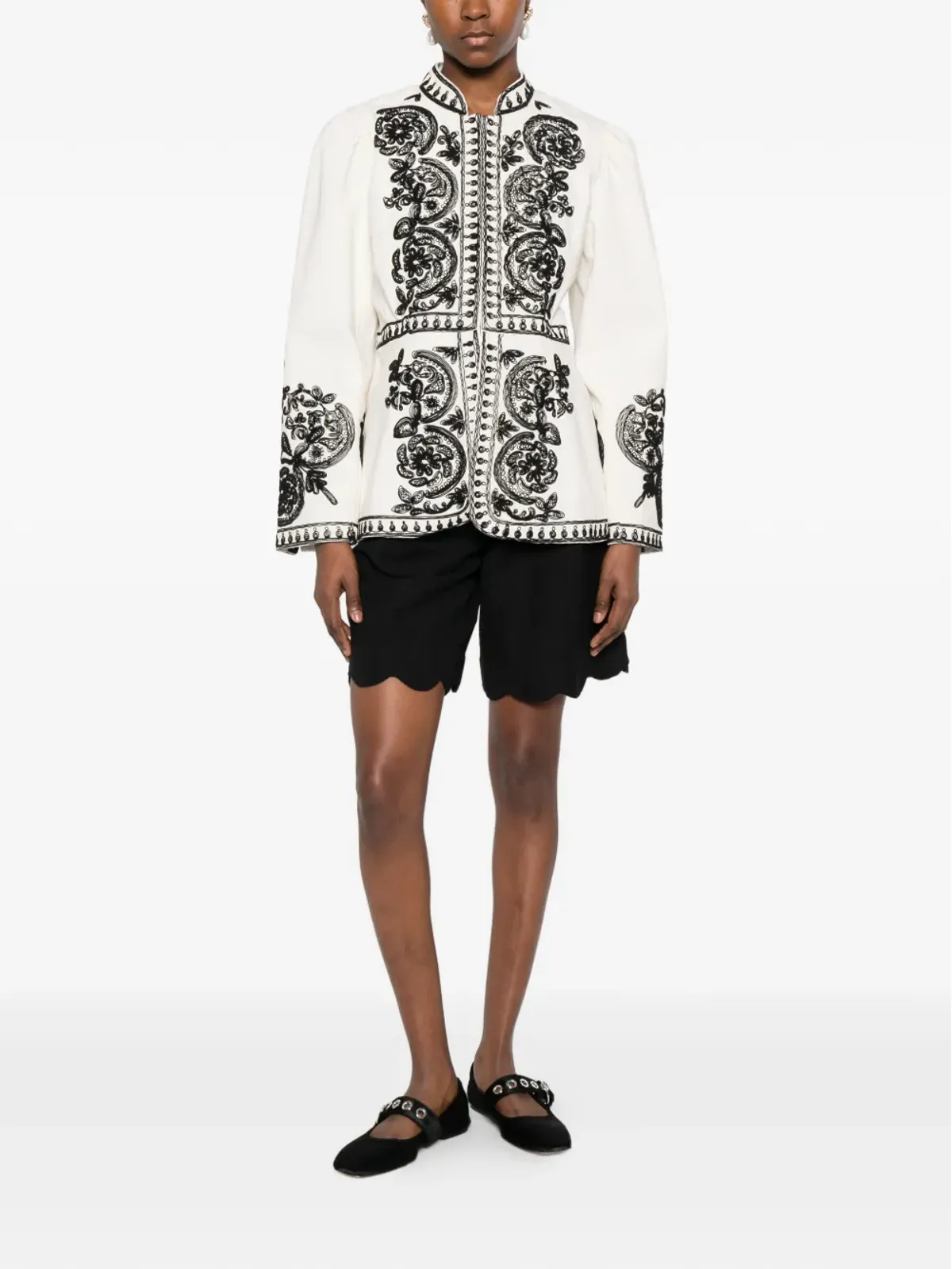 SCARLETT POPPIES Zorena embroidered jacket - White - 画像2