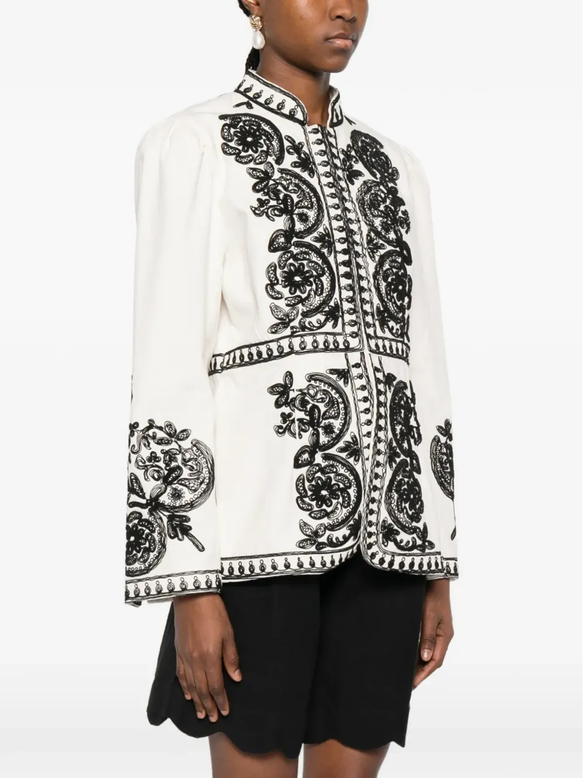 SCARLETT POPPIES Zorena embroidered jacket - White - 画像3