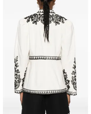 SCARLETT POPPIES Zorena embroidered jacket - White - サムネイル4