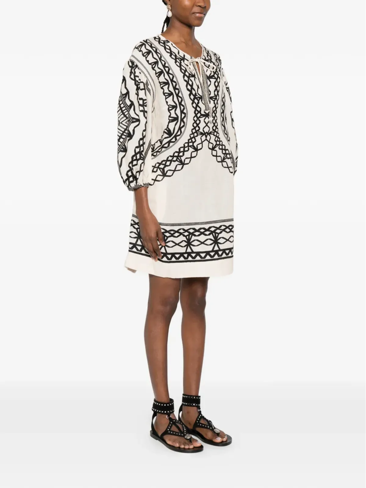 SCARLETT POPPIES Portofina geometric-print mini dress - 画像2