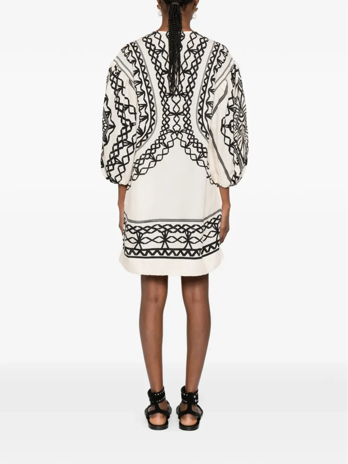 SCARLETT POPPIES Portofina geometric-print mini dress - 画像4