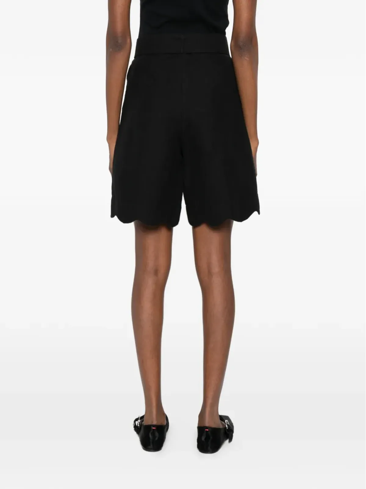 SCARLETT POPPIES Basica scalloped-trim shorts - 画像4