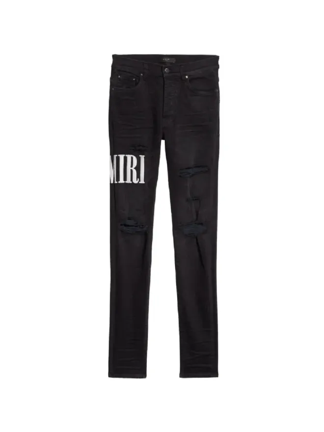 AMIRI AMIRI ロゴ入りダメージデニムジーンズの商品画像