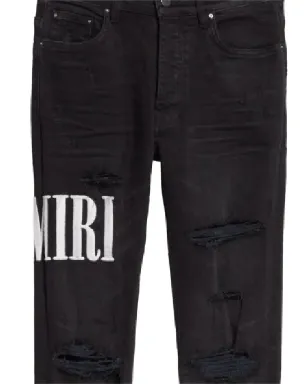 AMIRI ロゴ入りダメージデニムジーンズ - サムネイル2