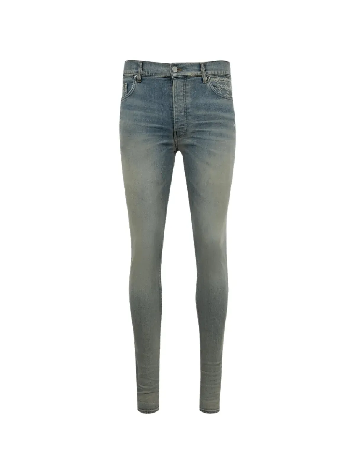 AMIRI Quad Contrast Antique Indigo ジーンズ - 画像1