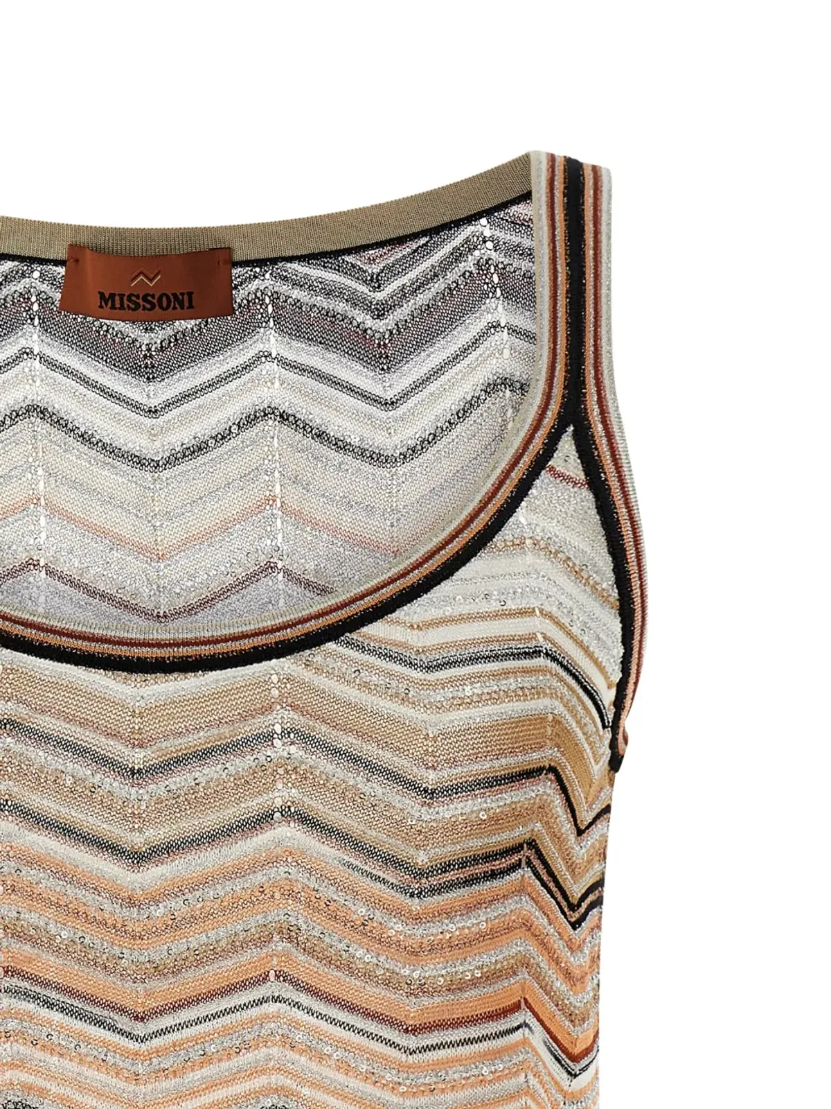Missoni チェボロン スパンコール タンクトップ - 画像3