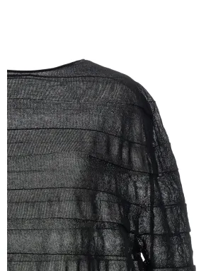 Issey Miyake アシンメトリーヘム ロングスリーブ ブラウス - サムネイル3