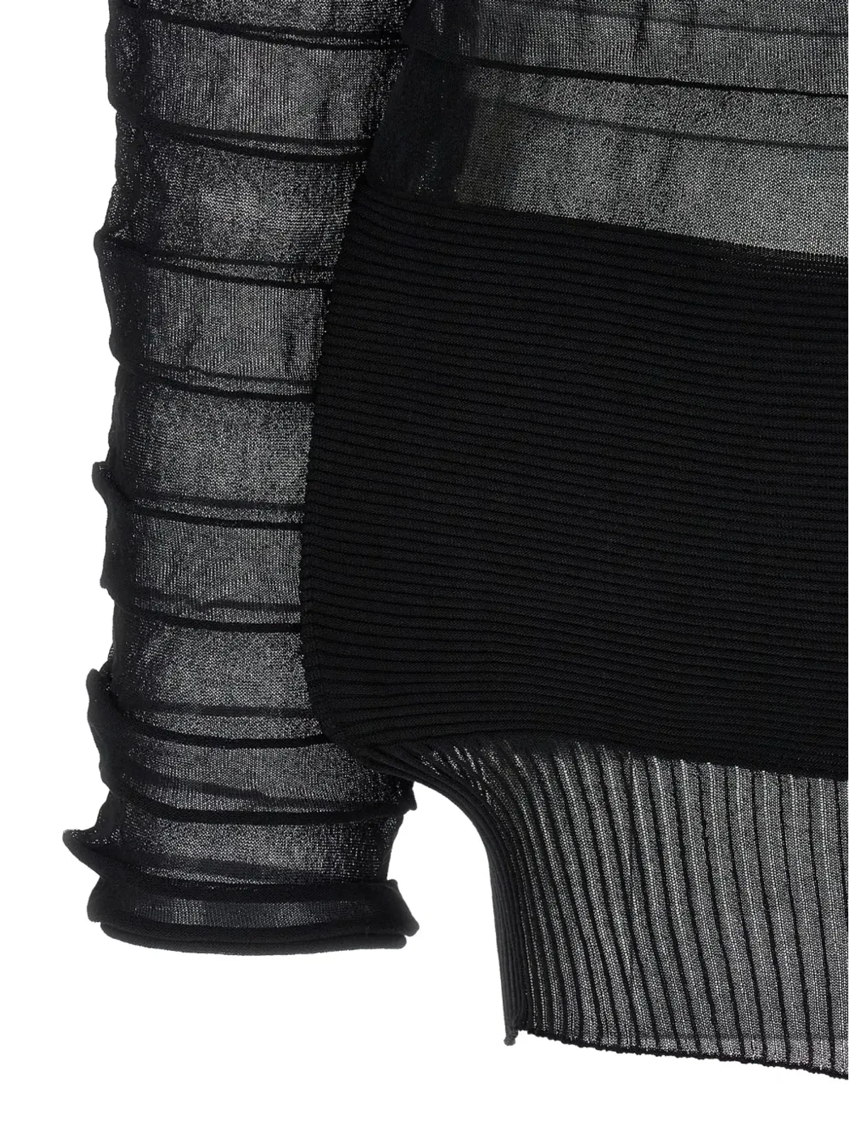 Issey Miyake アシンメトリーヘム ロングスリーブ ブラウス - 画像4