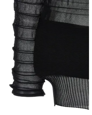 Issey Miyake アシンメトリーヘム ロングスリーブ ブラウス - サムネイル4
