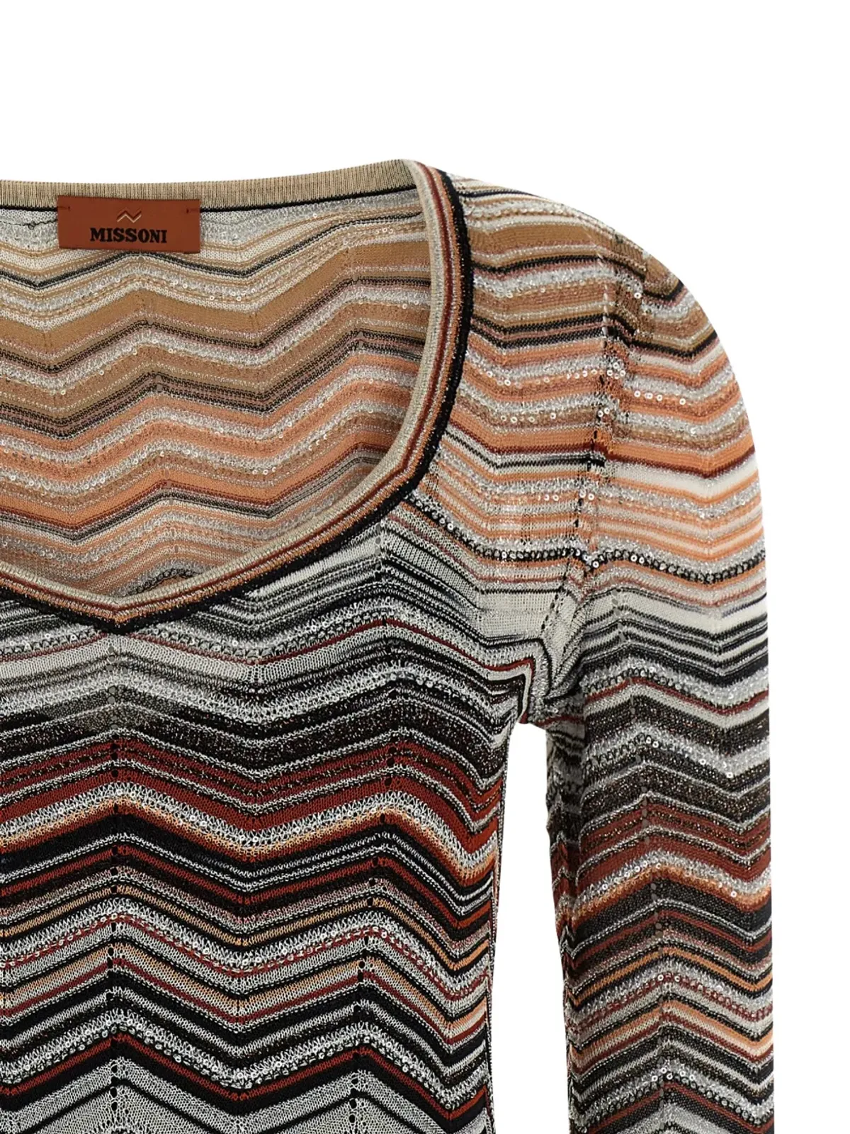 Missoni chevron sequin appliqué mini dress - Neutrals - 画像3