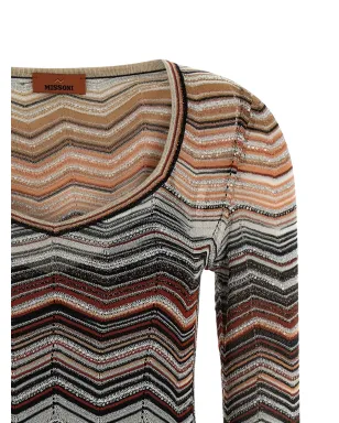 Missoni chevron sequin appliqué mini dress - Neutrals - サムネイル3