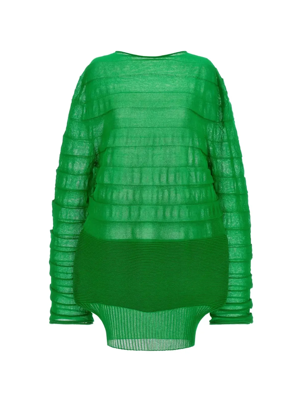 Issey Miyake コントラスト編みのムービングニットトップ - 画像1