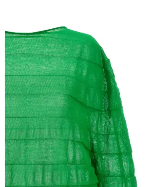 Issey Miyake コントラスト編みのムービングニットトップ - サムネイル4