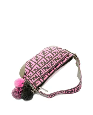 Fendi Pre-Owned zucca-patternショルダーバッグ - ピンク - サムネイル5