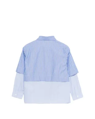 DONDUP KIDS ストライプ柄ツートーンシャツ - サムネイル2