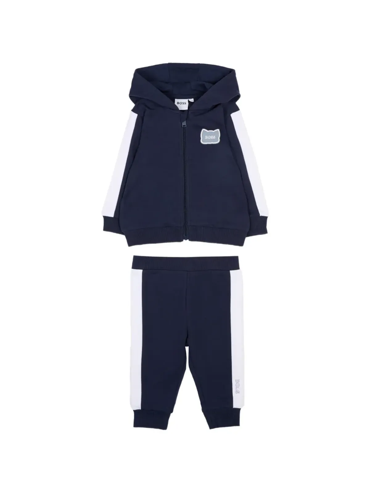 BOSS Kidswear フード付きストライプディテール トラックスーツセット - 画像2