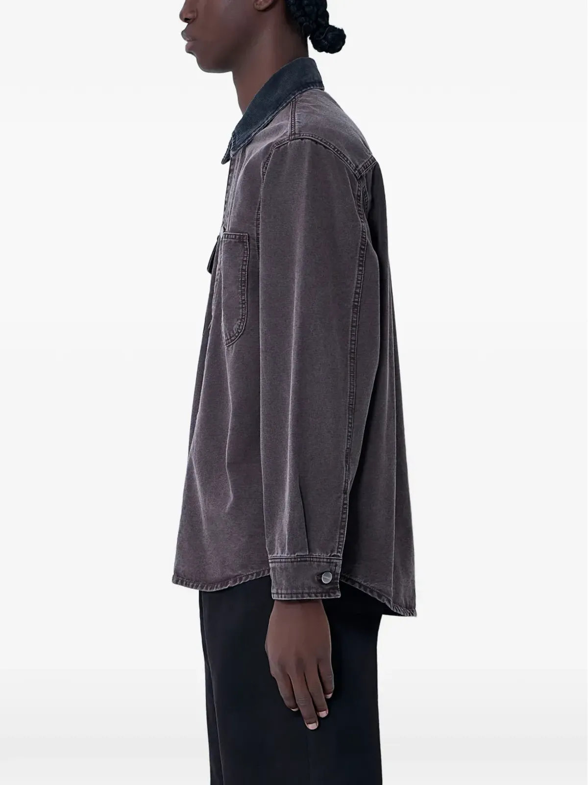 Carhartt WIP デニム襟付きパッチポケットオーバーシャツ - 画像2