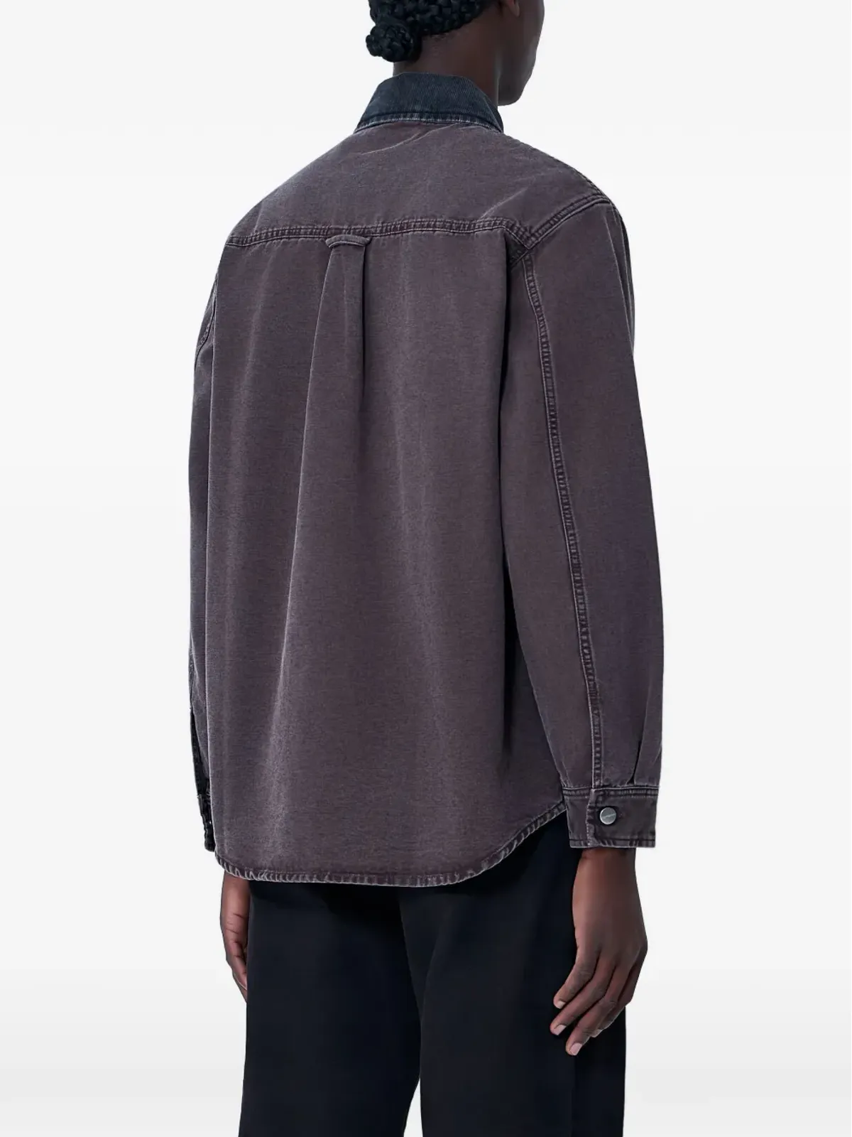 Carhartt WIP デニム襟付きパッチポケットオーバーシャツ - 画像3