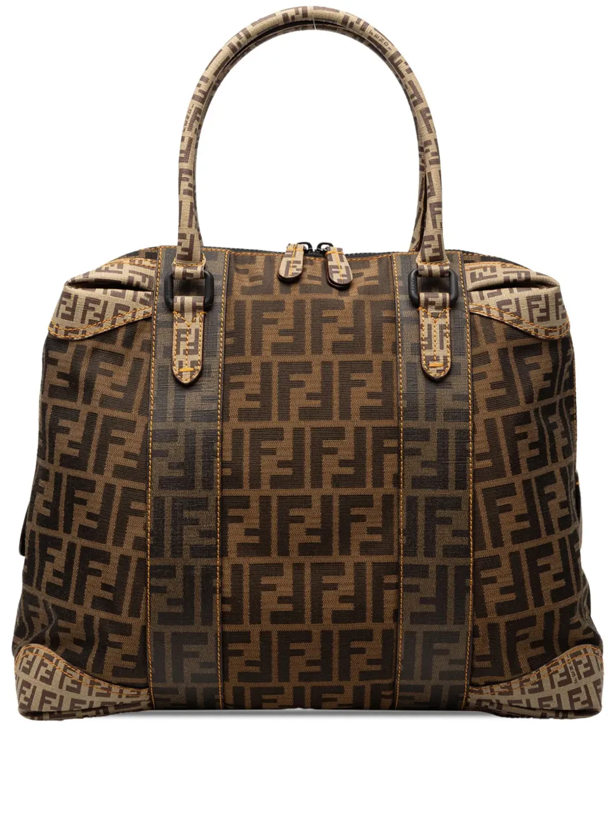 Fendi Pre-Owned Zucca キャンバス・ミックスドメディア トートバッグ - 画像1
