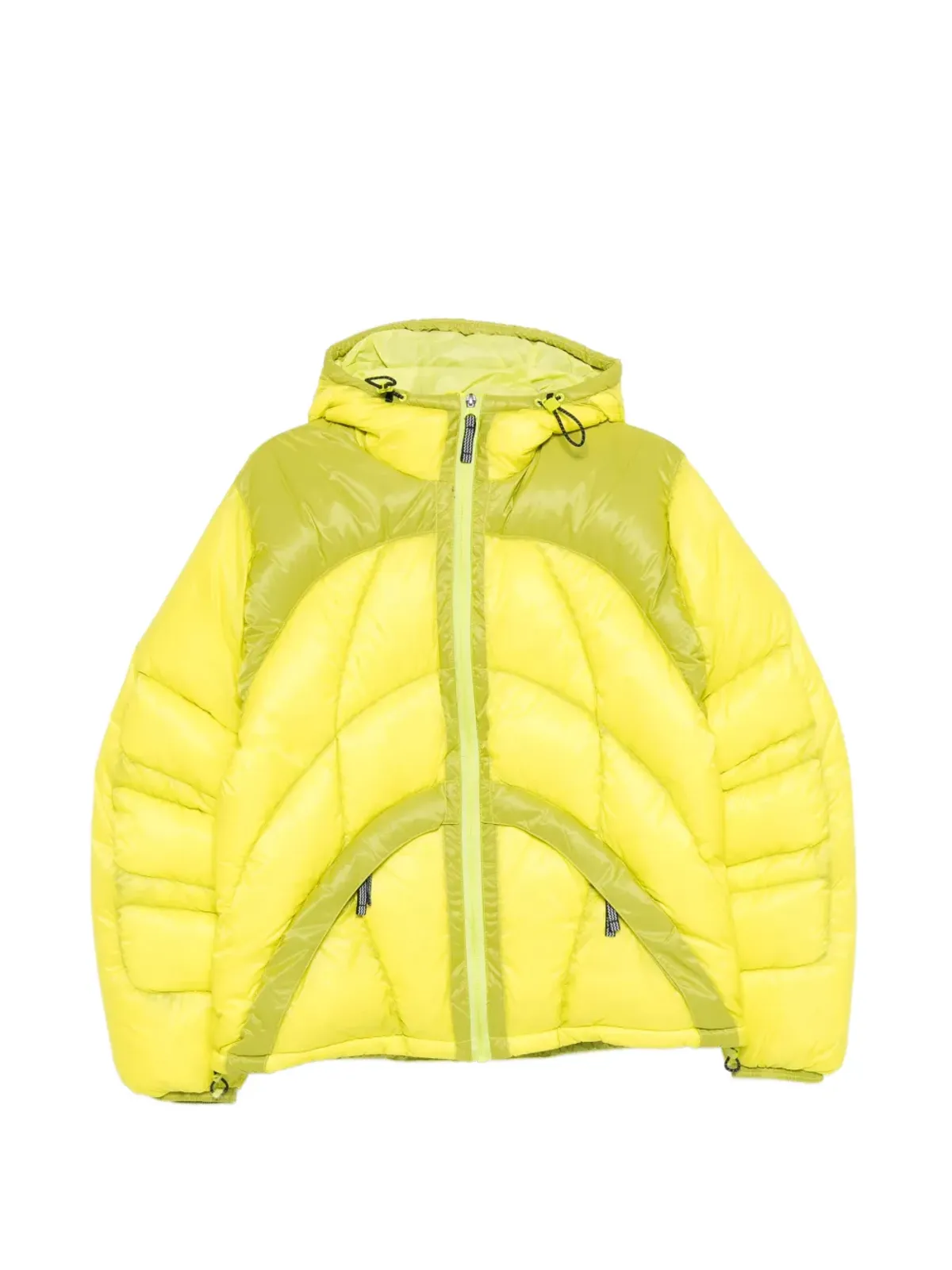 adidas パーテックス キルテッド フードジャケット イエロー - 画像1