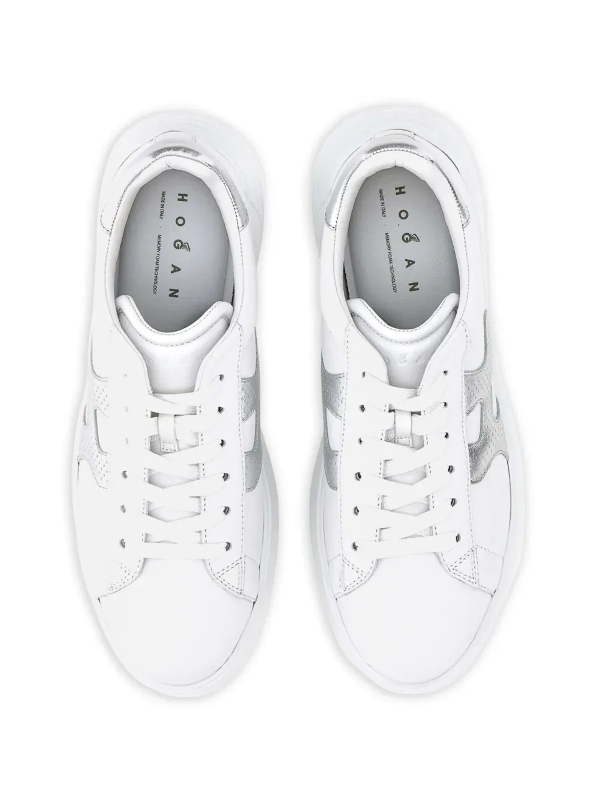 Hogan Rebel perforated silver logo トレーナー - 画像4