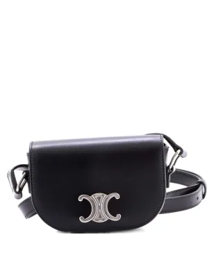 Celine Pre-Owned Besace Triomphe Shoulder Bag Leather Small crossbody bag - Black - サムネイル1