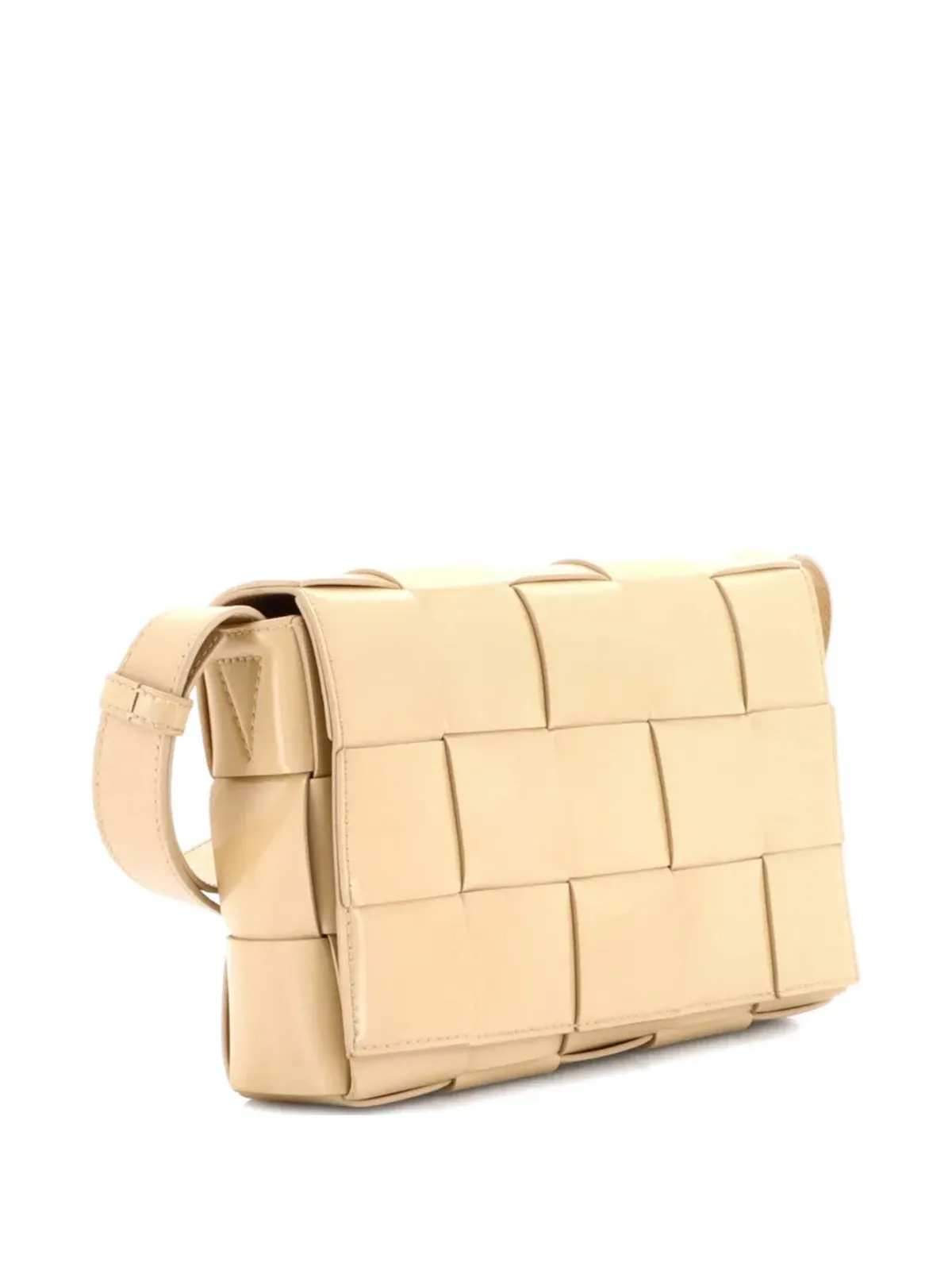 Bottega Veneta Pre-Owned カセット Maxi Intrecciato パテント クロスボディバッグ - Neutrals - 画像3