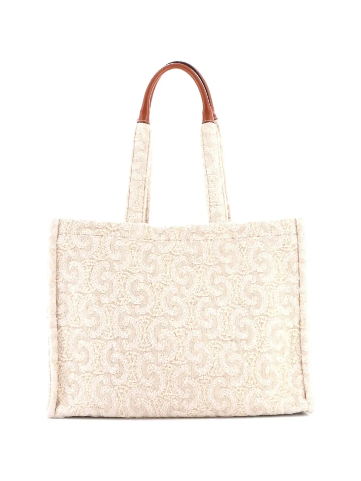 Celine Pre-Owned Cabas Thais Triomphe Wool トートバッグ - Neutrals - 画像2