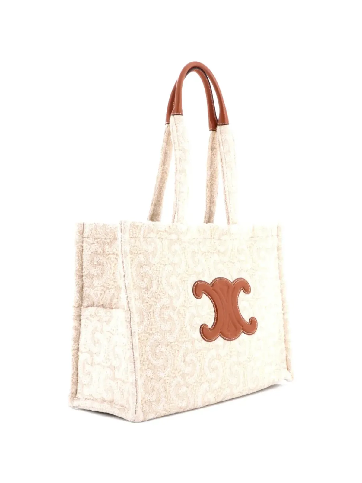 Celine Pre-Owned Cabas Thais Triomphe Wool トートバッグ - Neutrals - 画像3