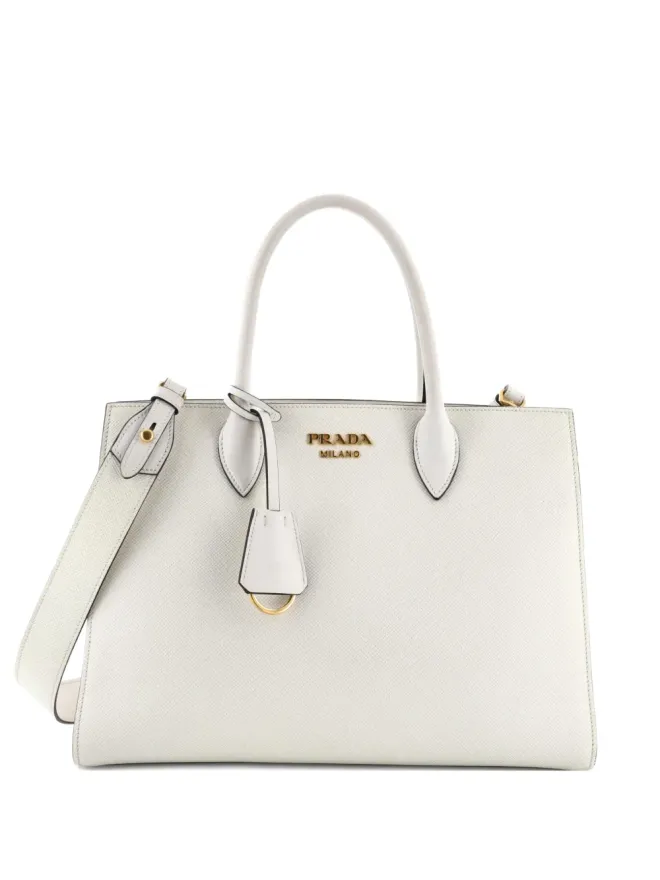Prada Pre-Owned Prada Pre-Owned サイドプリーツ サフィアーノレザー トートバッグの商品画像