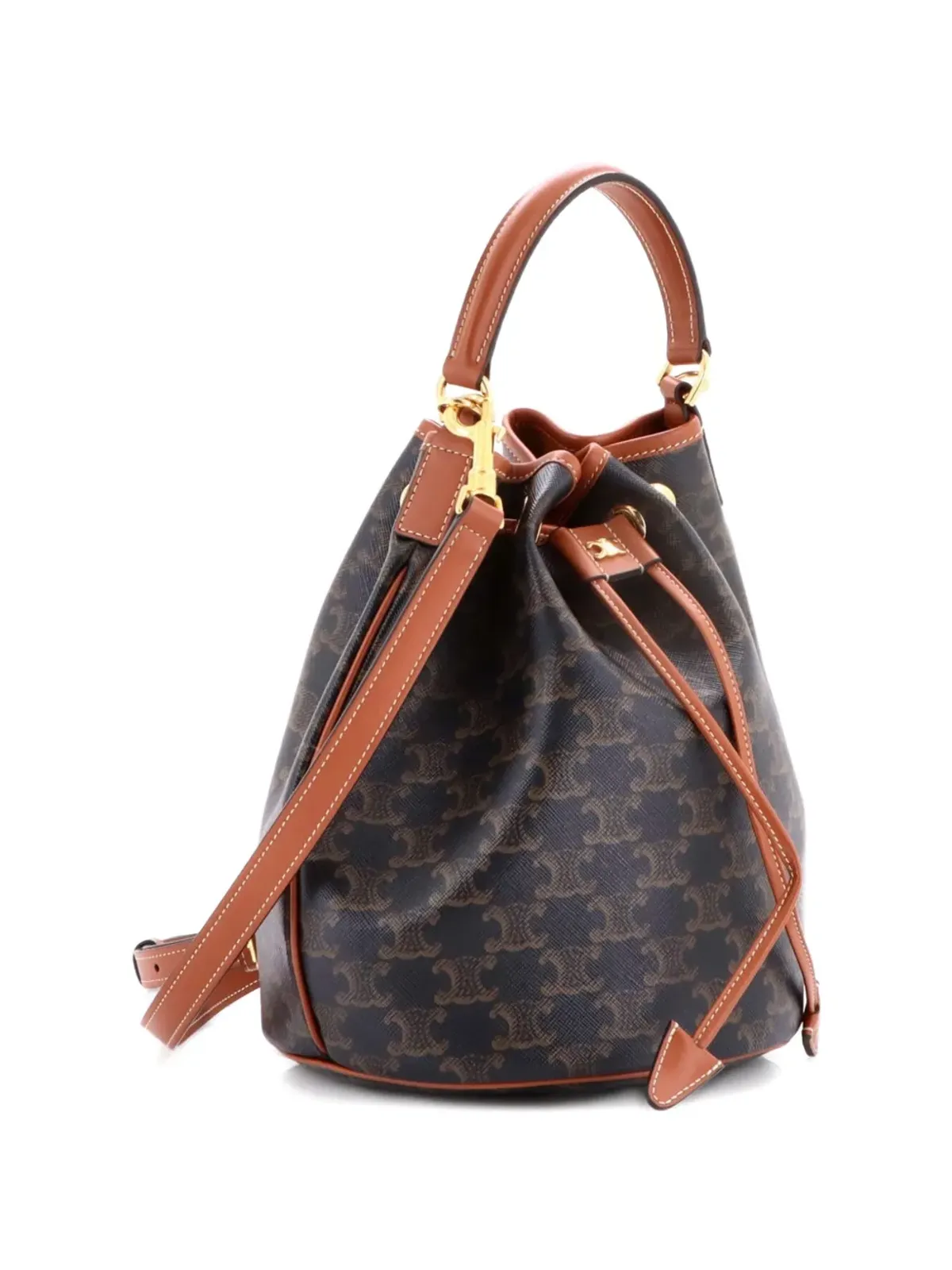 Celine Clara Triomphe コーテッドキャンバス バケットバッグ - 画像3